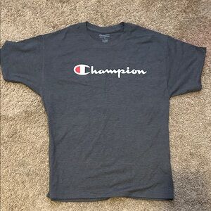 Champion Men's Dark Gray Short Sleeve Tee